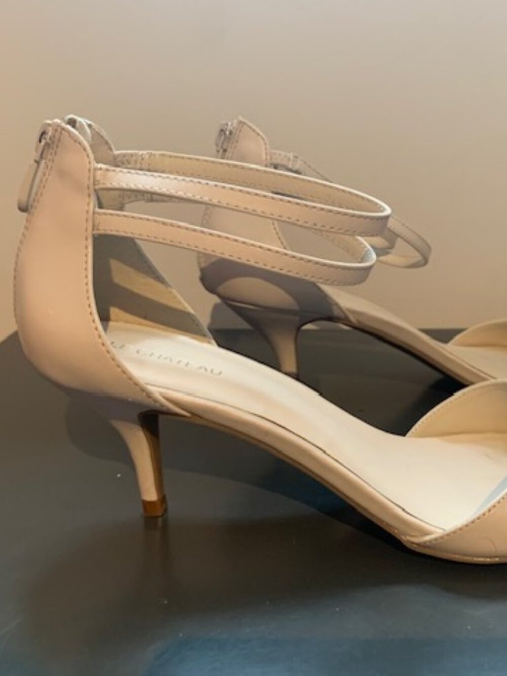 Low heel ankle strap sandal by Lechateau size 11